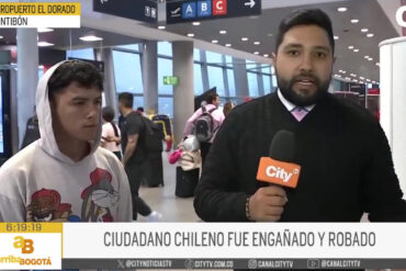 Chileno varado en aeropuerto de Colombia fue detenido en Concepción. Captura de pantalla