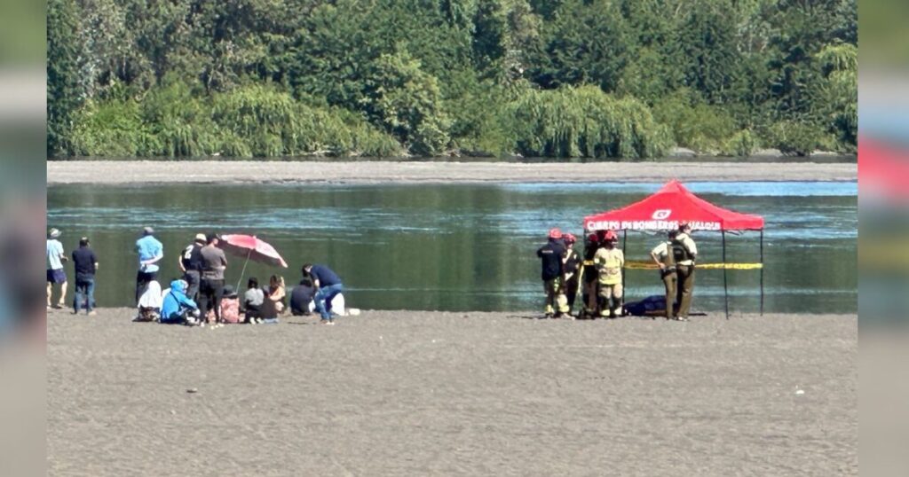 Hombre muere ahogado en rio Biobío a la altura de Hualqui. Cedida