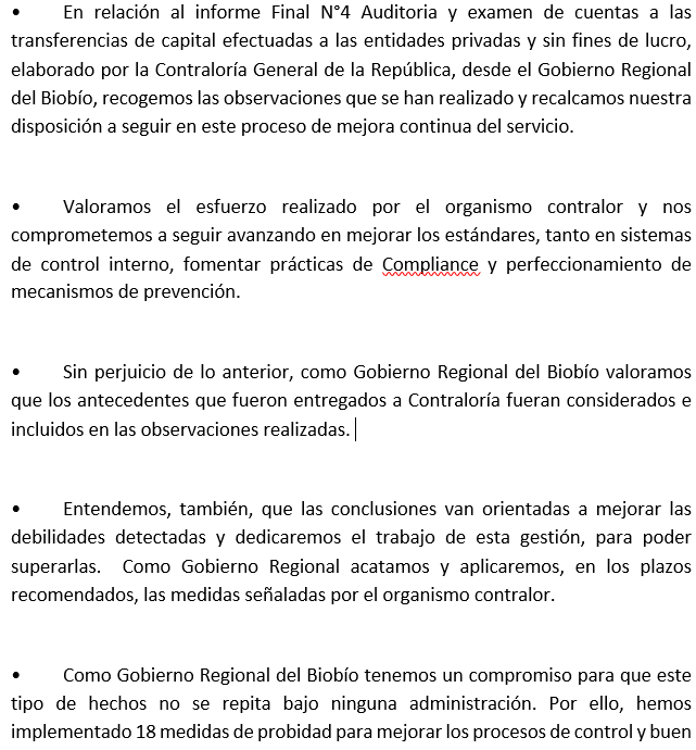 Declaración del GORE por las investigaciones hacia la entidad y el gobernador, Rodrigo Díaz