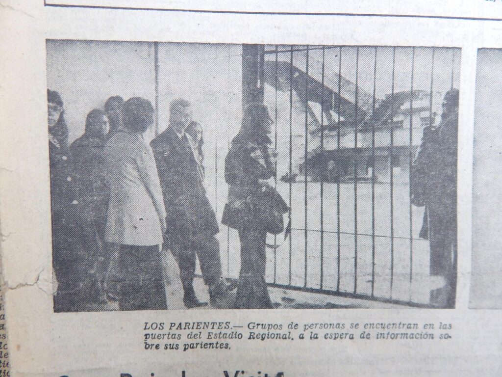 Detenidos en el Estadio Regional de Concepción