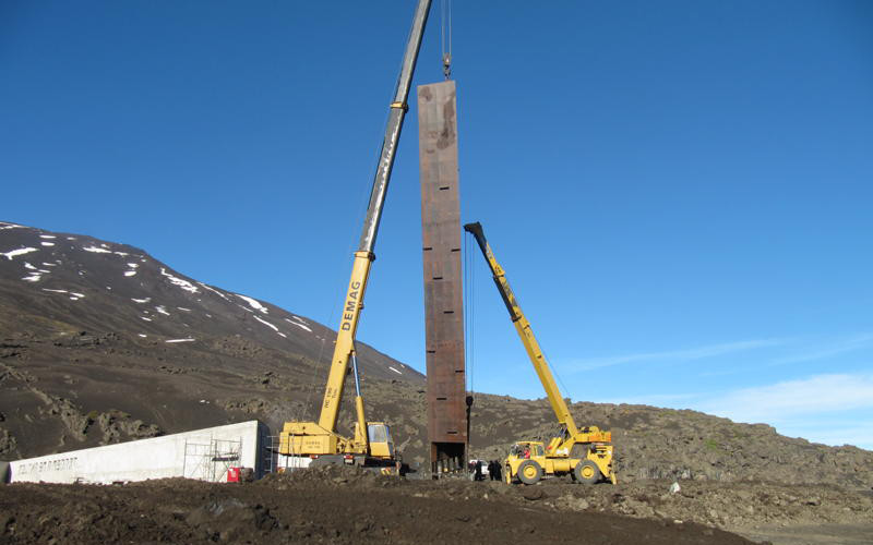 Proceso de construcción del Memorial a los Mártires de Antuco