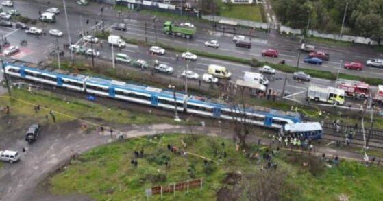 Vista aérea del accidente en Boca Sur