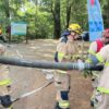 Bomberos en el Cerro Caracol de Concepción