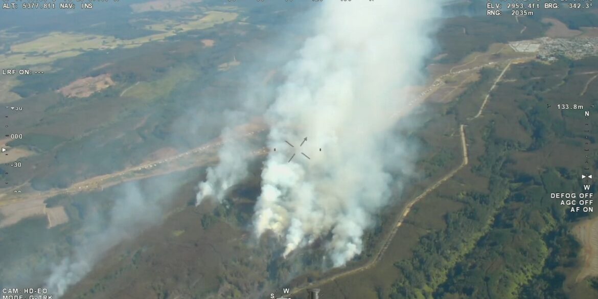 Incendio forestal Los Álamos vista aérea