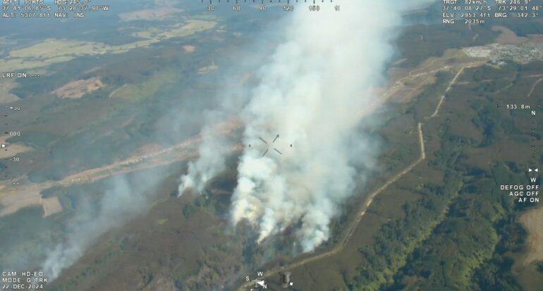 Incendio forestal Los Álamos vista aérea