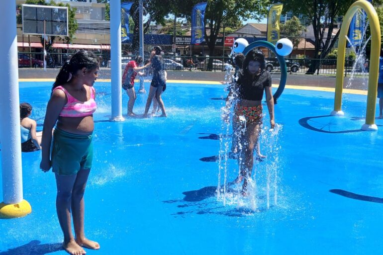 Juegos de agua Parque Ecuador