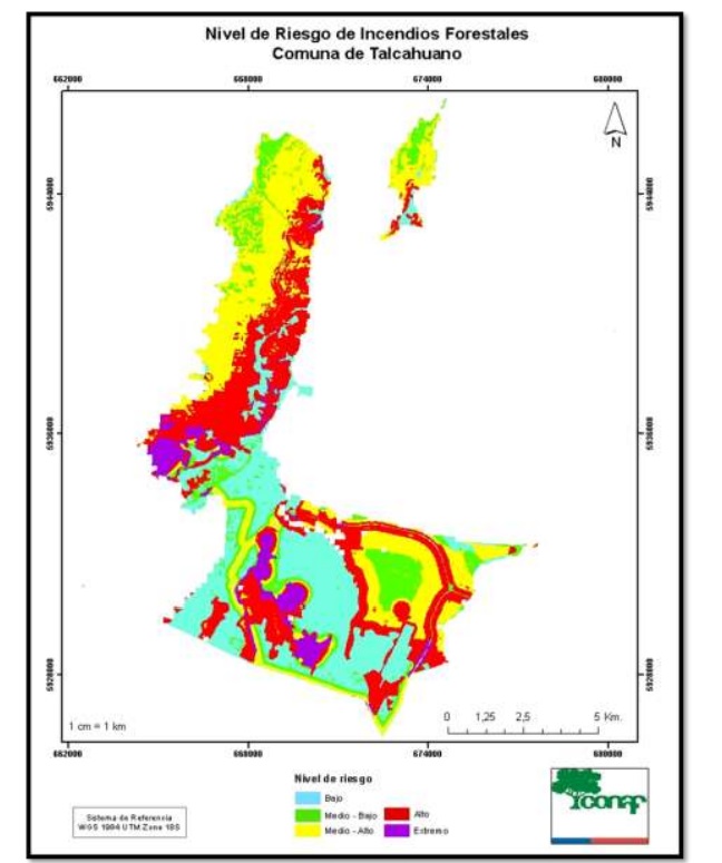 Riesgo de Incendios Forestales en Talcahuano