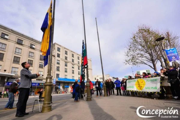 bandera mapuche alcalde Ortiz