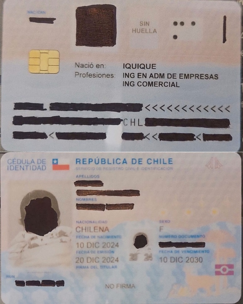 Guagua ingeniera carnet de identidad nuevo