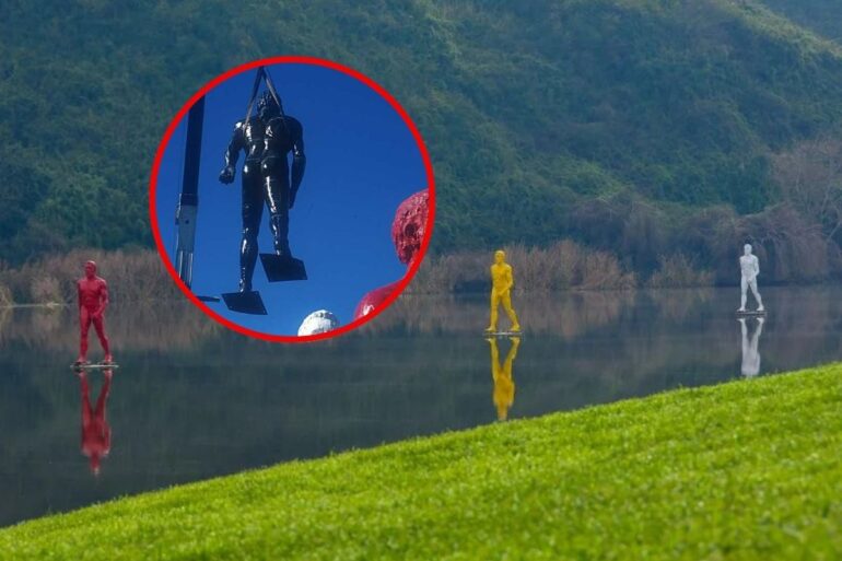 Instalación Laguna Lo Galindo Power Rangers